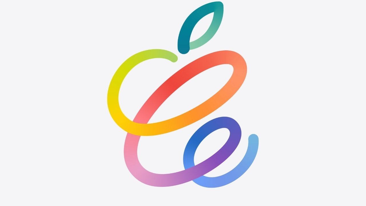 Apple can now trade on how familiar its logo is and play around with it, as in this 2021 event invitation logo