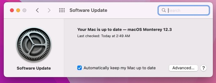 Keep your Mac as up-to-date as you possibly can.