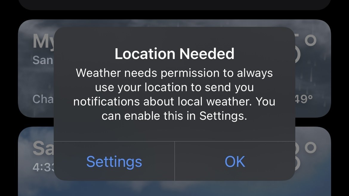 get rain notifications within the Climate app in iOS 15