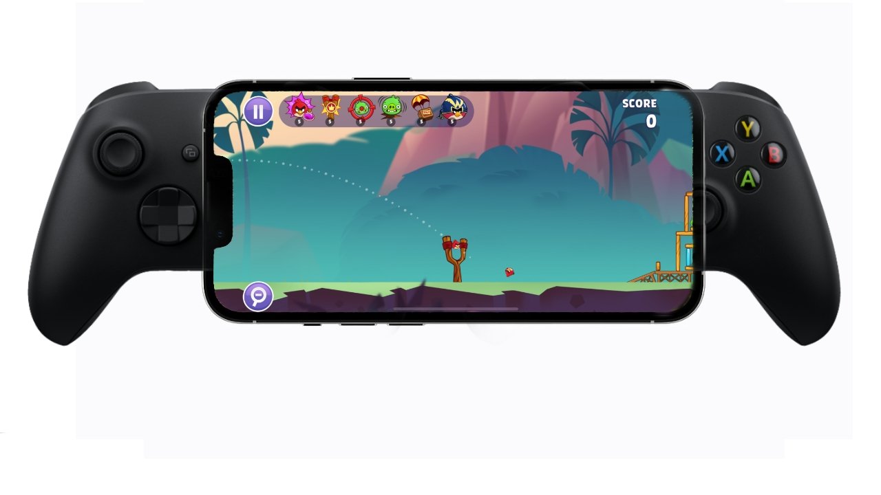 Mockup of adding a game controller to an iPhone