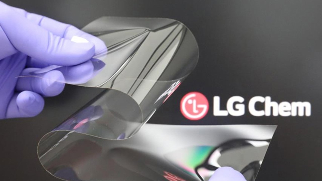 LG Display already has foldable covers it says are as hard as glass. Source: LG Display