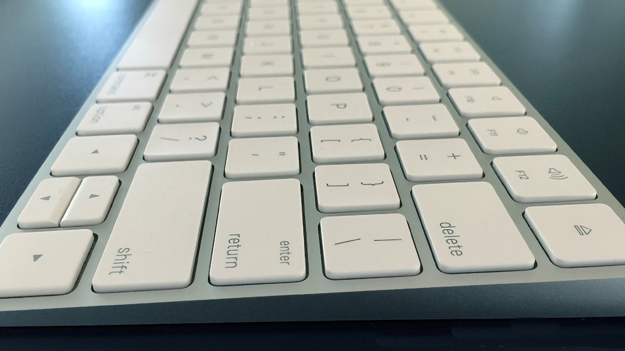 An Apple keyboard