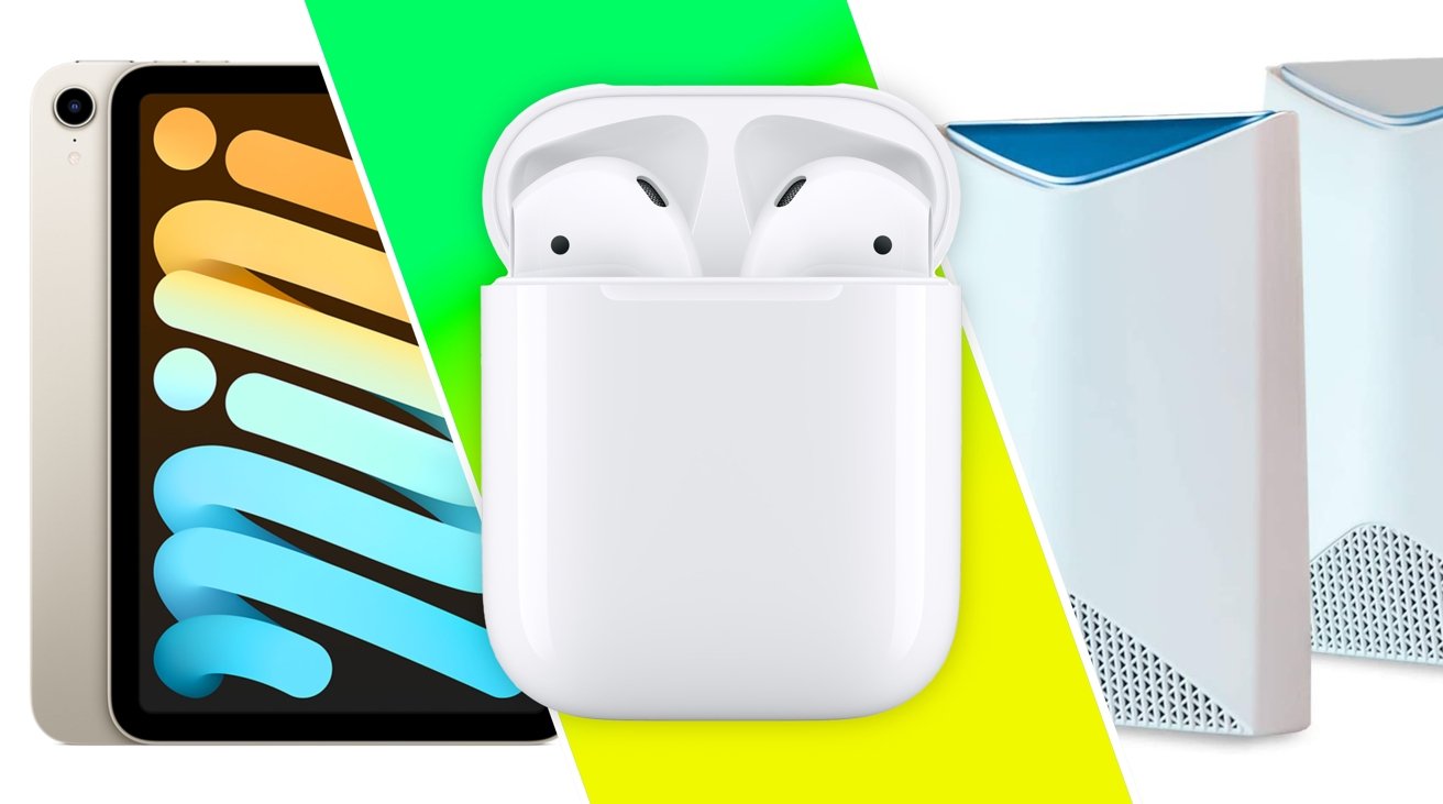 iPad mini a AirPods druhé generace jsou dnes v nabídce spolu s Netgear Orbi Mesh Wi-fi. 