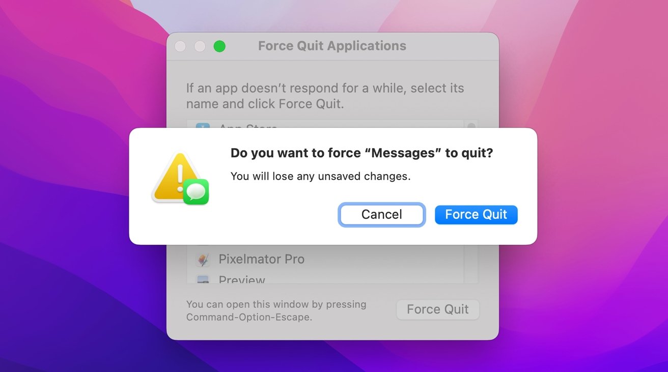 macos force quit shortcut