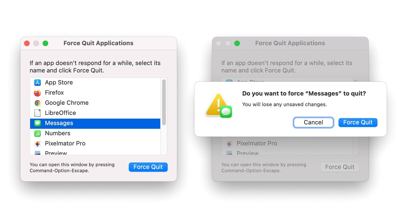 macos force quit shortcut