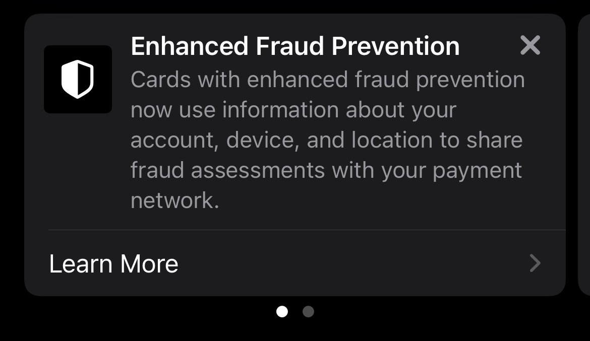 Users will be greeted with this popup if they have a supported card in Wallet.