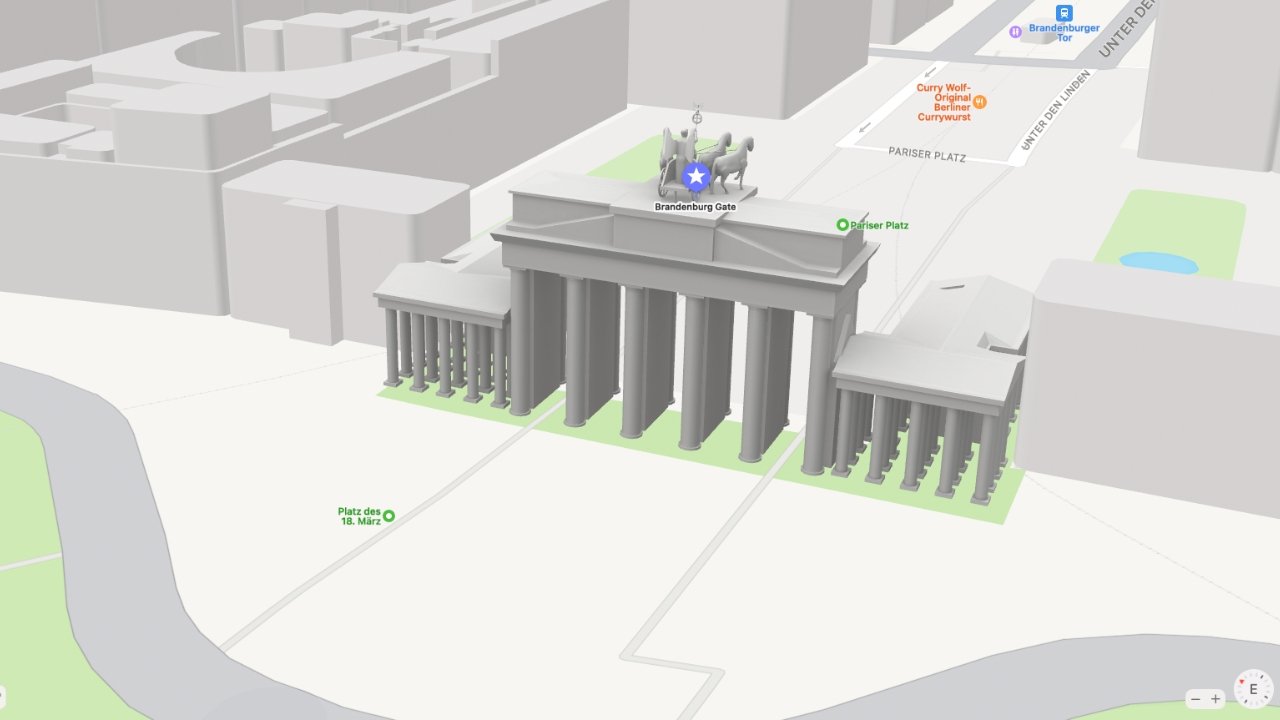 Germany's Brandenburg Gate is one of the many tourist destinations now shown in 3D