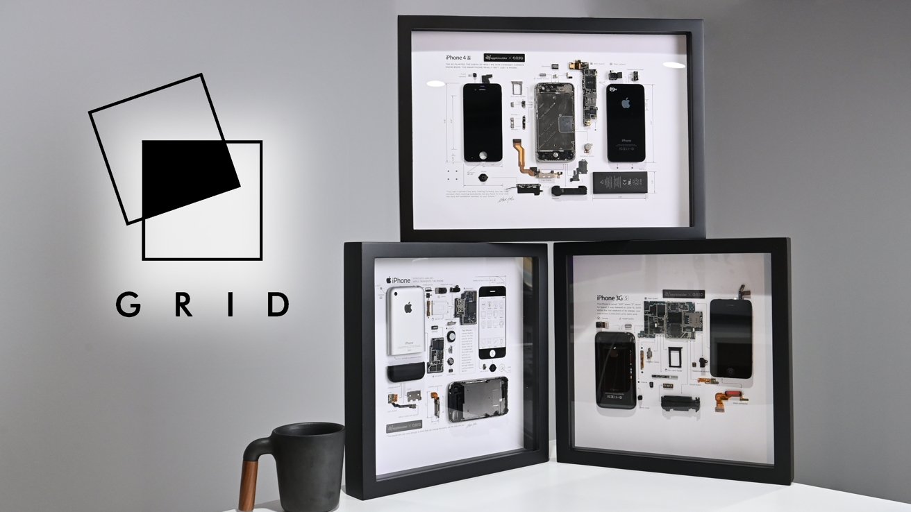 Multiple Grid Studio framed art pieces