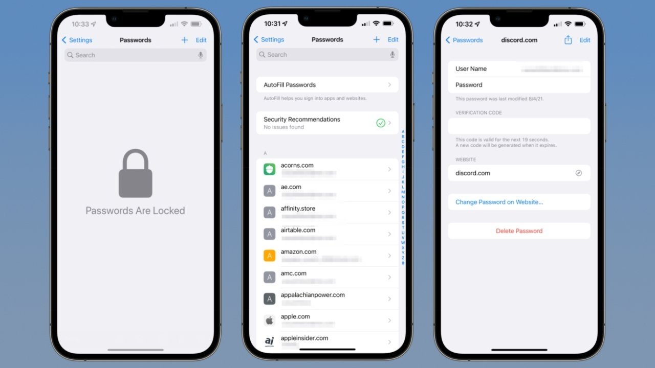 Apple's Keychain iCloud Password Manager for iOS
