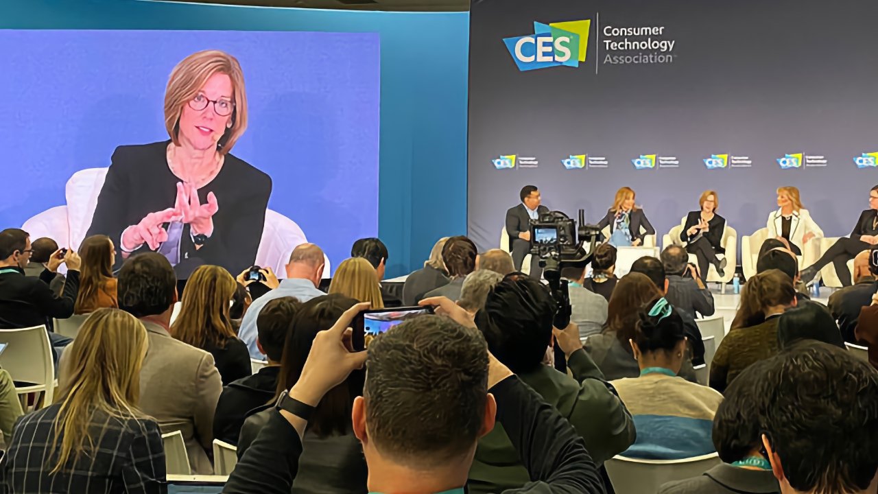 Jane Horvath speaking at CES in 2020
