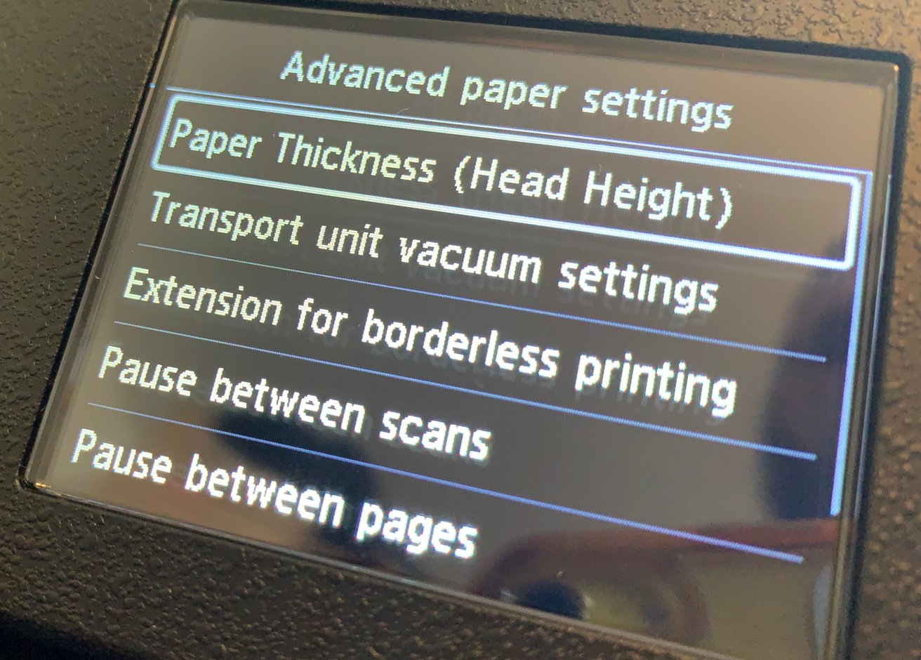 There are many different options and settings you can trigger from the printer's menu. 