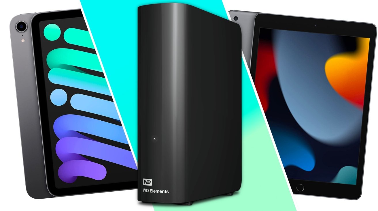 Saturday's deals included the 10.2-inch iPad, iPad mini, and 18TB of WD Elements storage. 