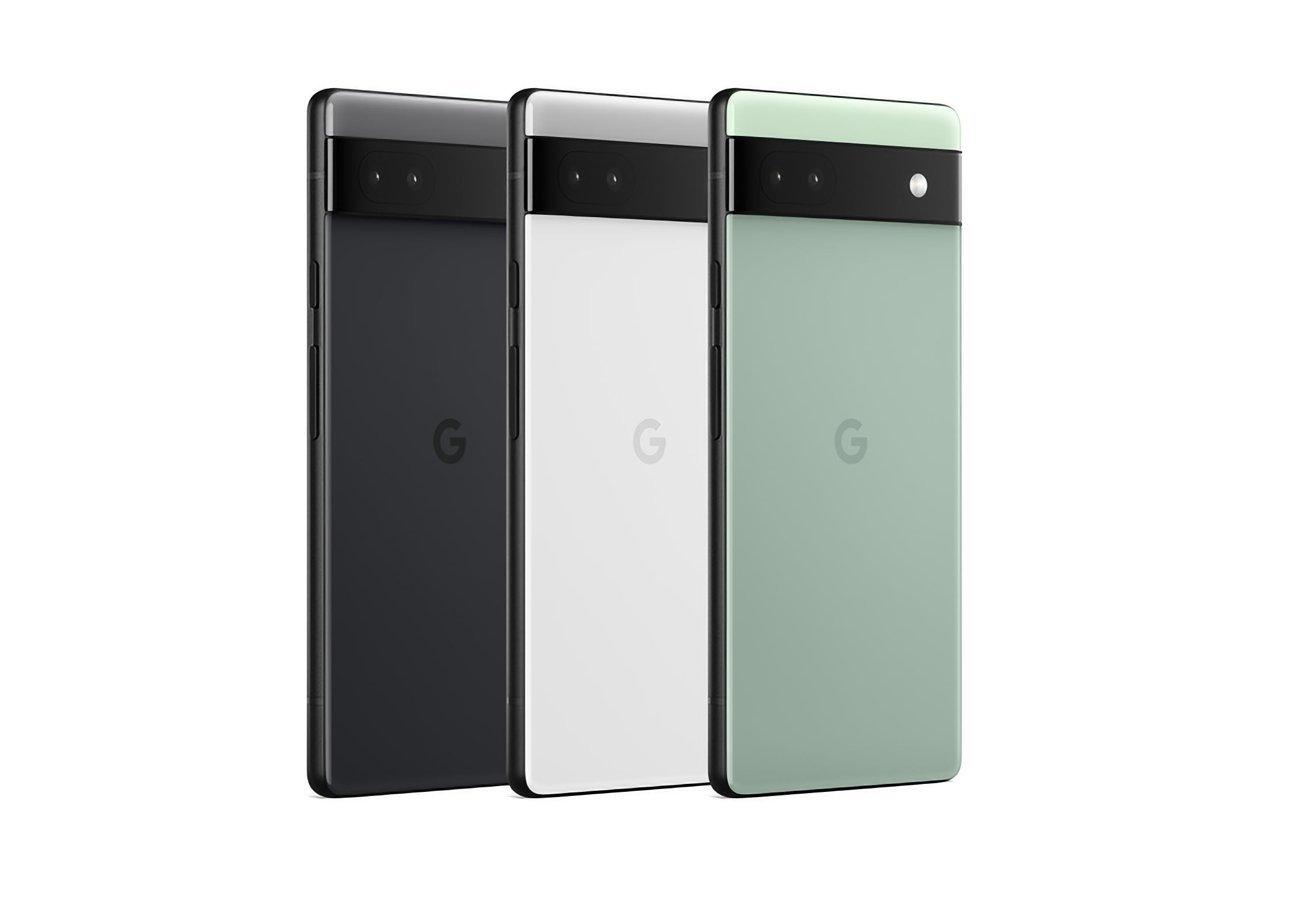 Google has three color options for the Pixel 6a.