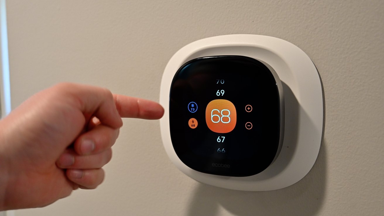 Changing the temp on the Ecobee Smart Thermostat Premium