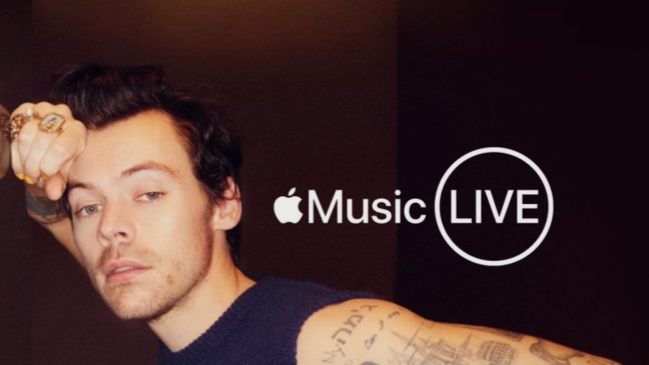 Harry Styles performing for Apple Music Live