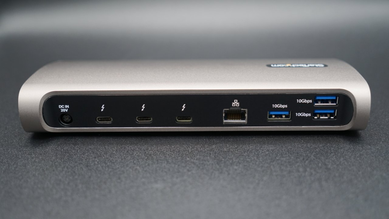 Three downstream Thunderbolt ports and Ethernet makes for a versatile dock