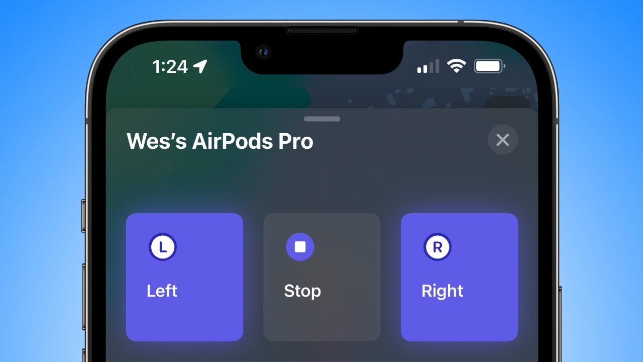 قم بتشغيل صوت من AirPods الخاصة بك للمساعدة في تحديد موقعها
