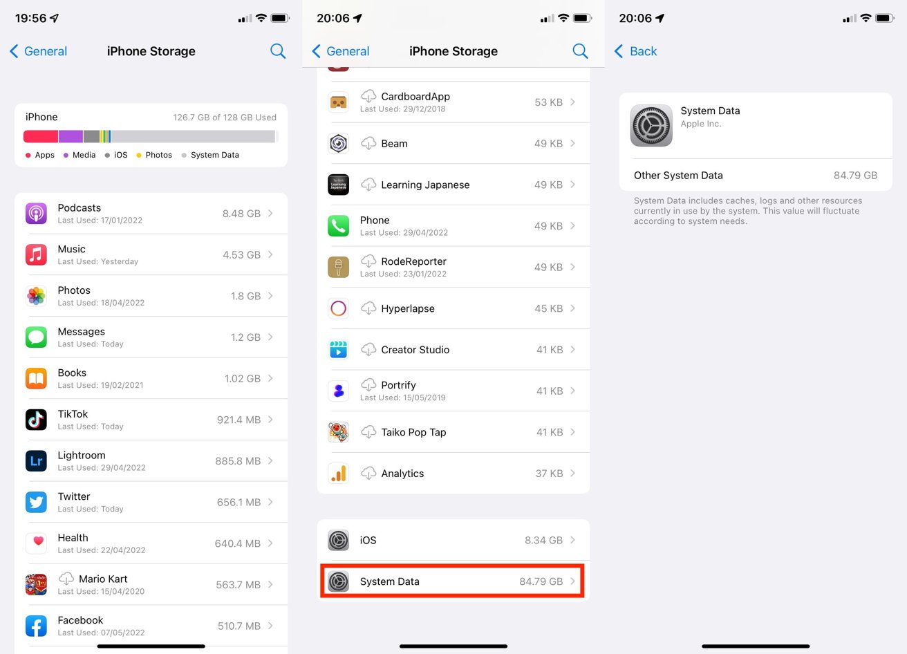 Como borrar datos del sistema iphone