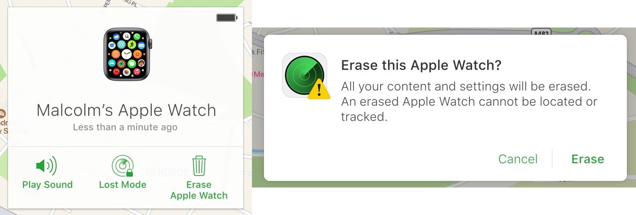 You can use iCloud.com in a browser to set Lost Mode or to remotely erase an Apple Watch if the Find My app isn't available. 