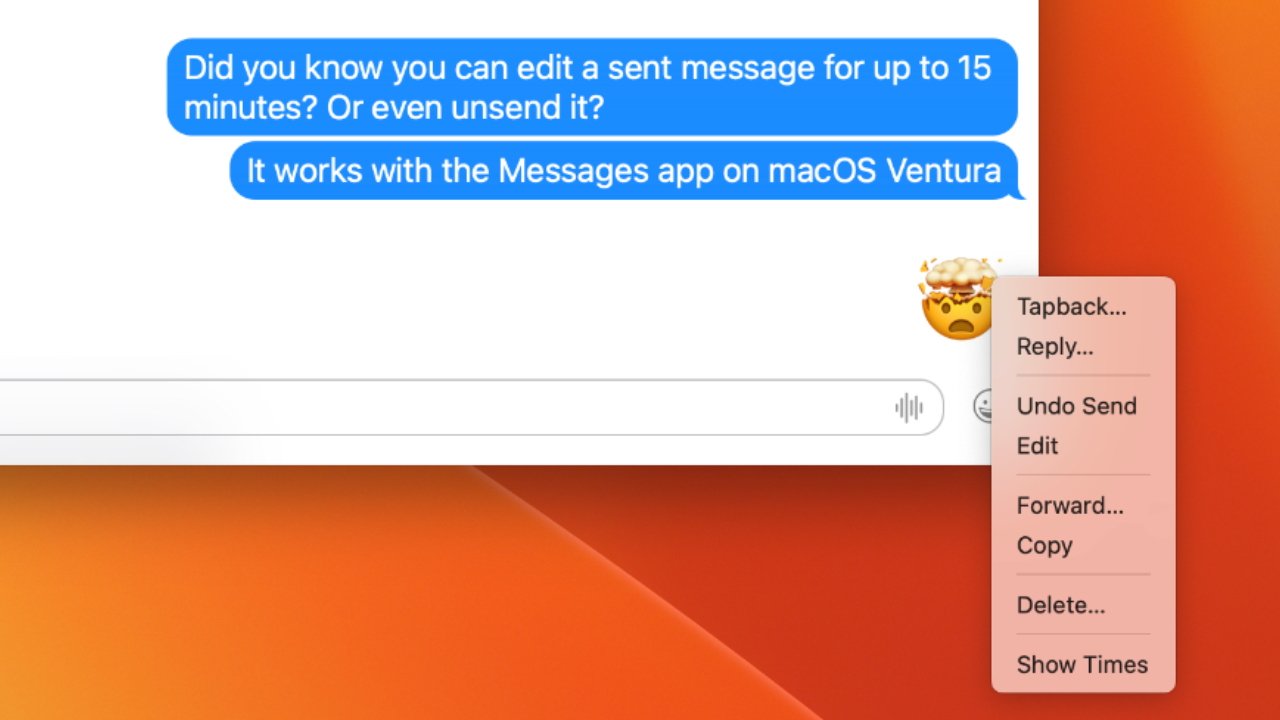Users can edit messages for up to 15 minutes after sending