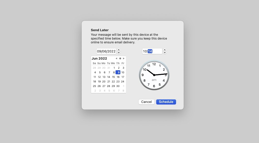 You can pick specific times and dates to schedule emails to send