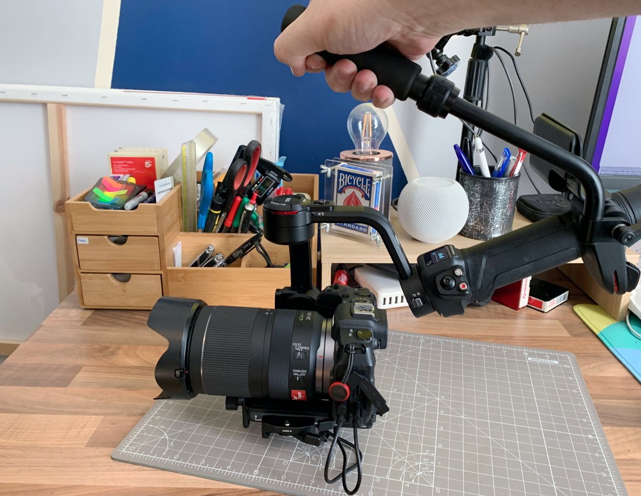 The Zhiyun Weebill 3 with Sling Grip in an underslung configuration