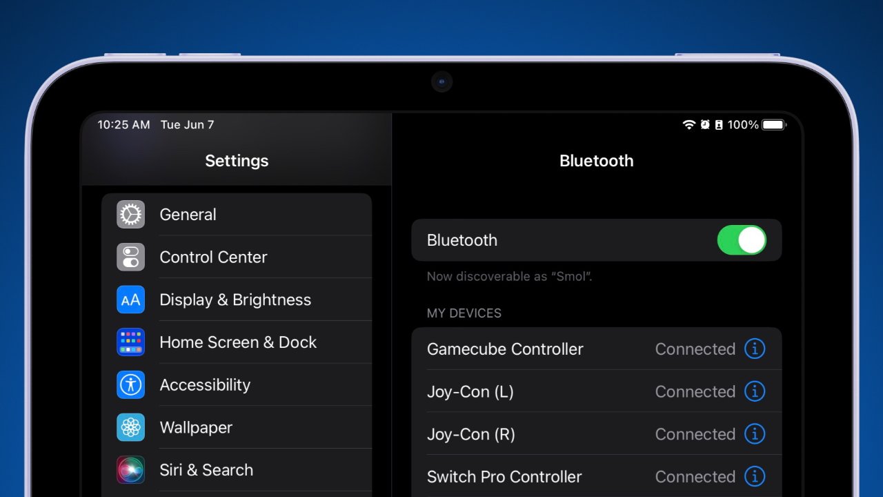 Pair, rename, and connect to Nintendo consoles from the Bluetooth settings