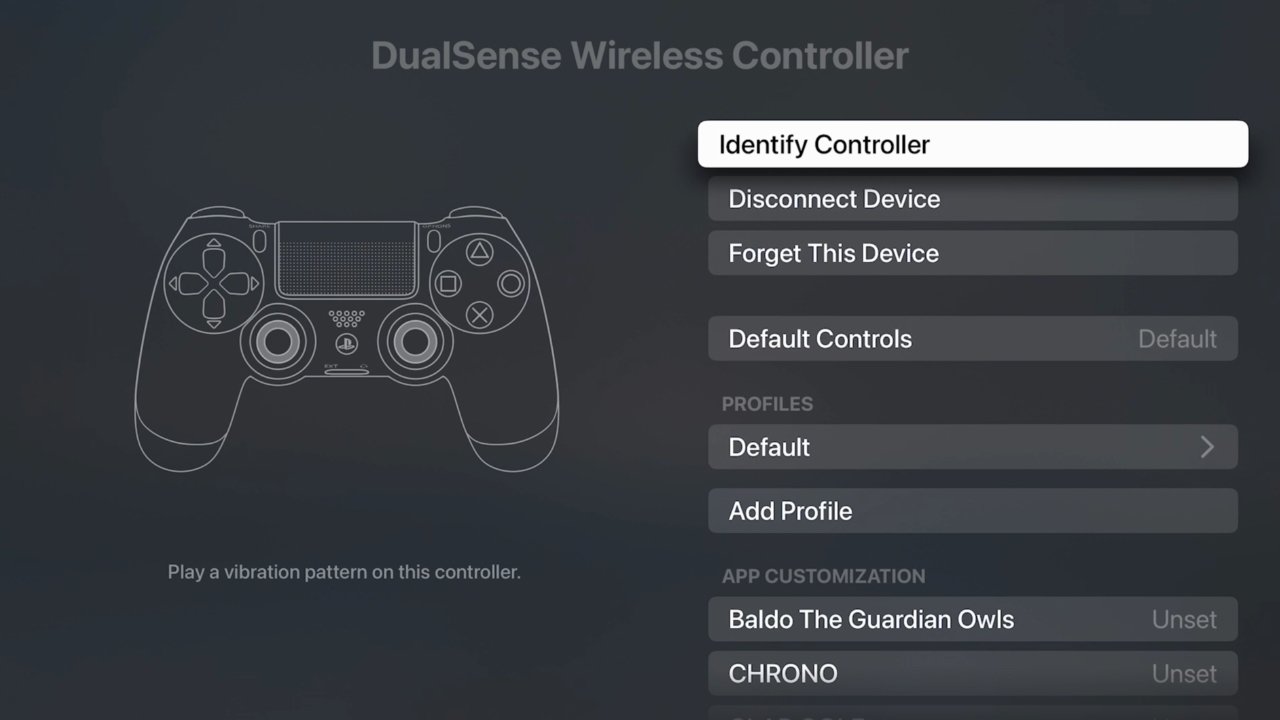 The Apple TV will allow custom controller profiles for any paired controller