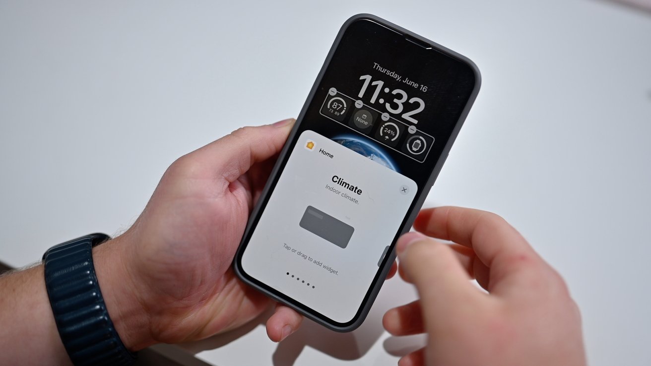 Climate widget in iOS 16