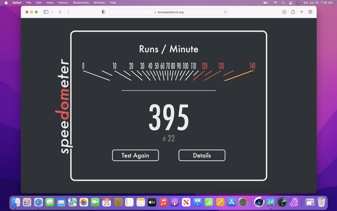 Speedometer browser benchmark