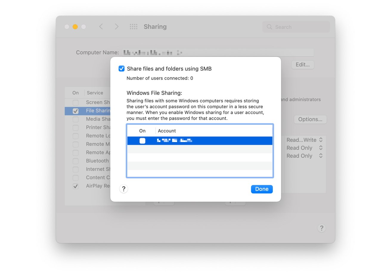 How to share folders and files from Mac to Windows and vice versa