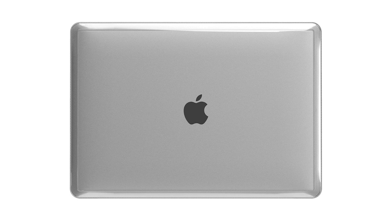 Gümüş MacBook Air üzerinde Tech21 13 inç Evo Şeffaf Kılıf