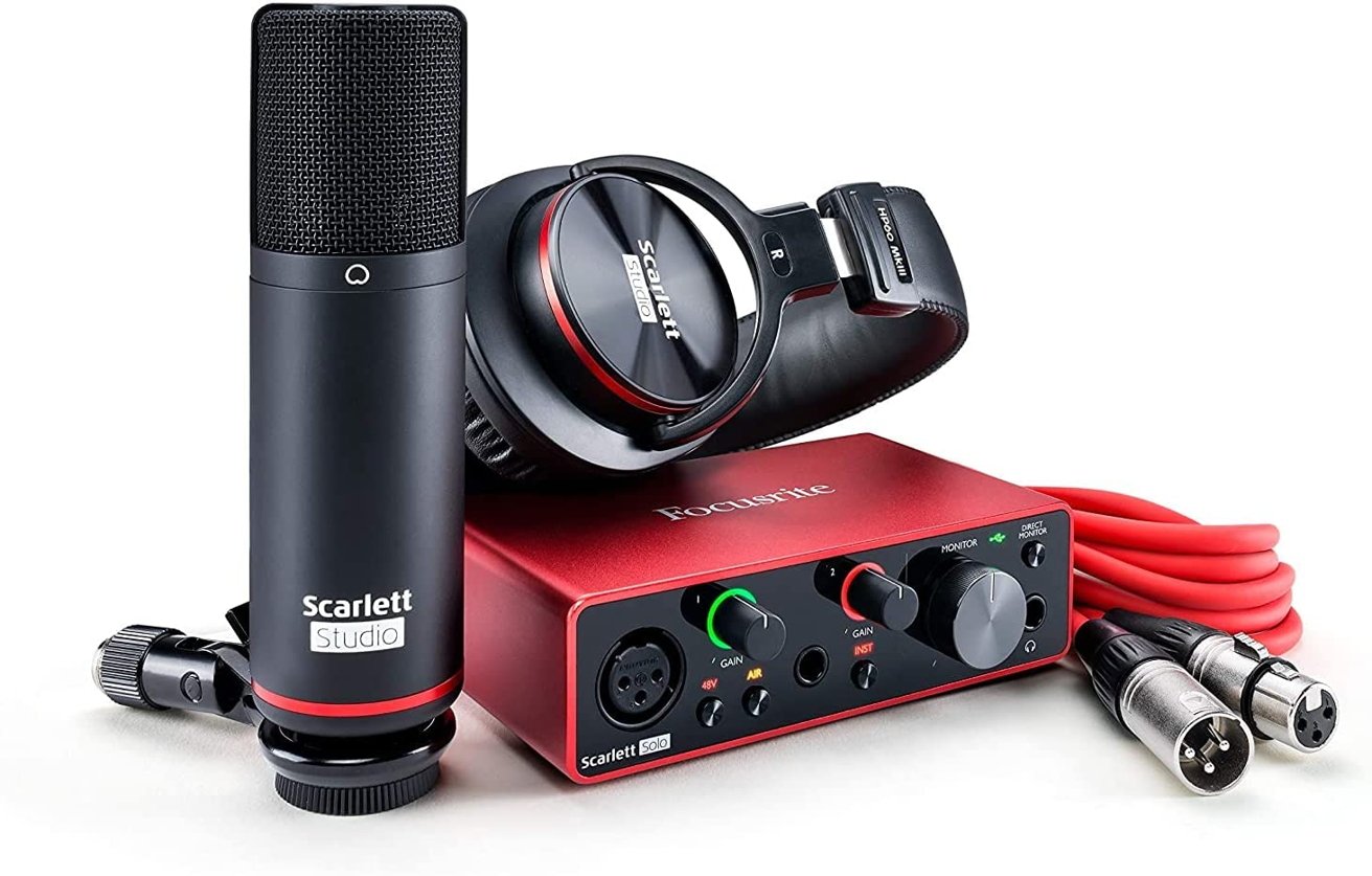Singer or acoustic player?  A microphone and interface bundle is a great way to start.