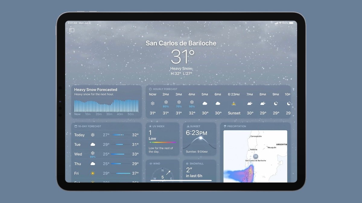 Apple Weather on iPad