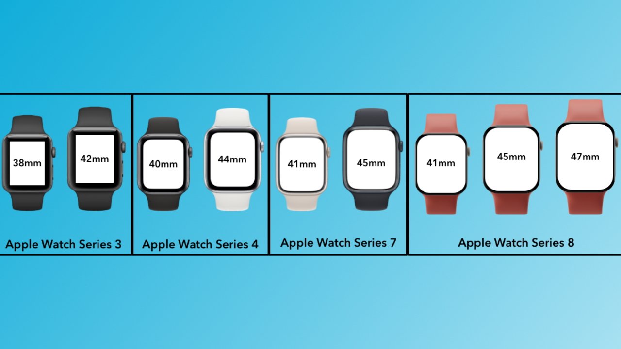 Sizes for apple watch series sale 4