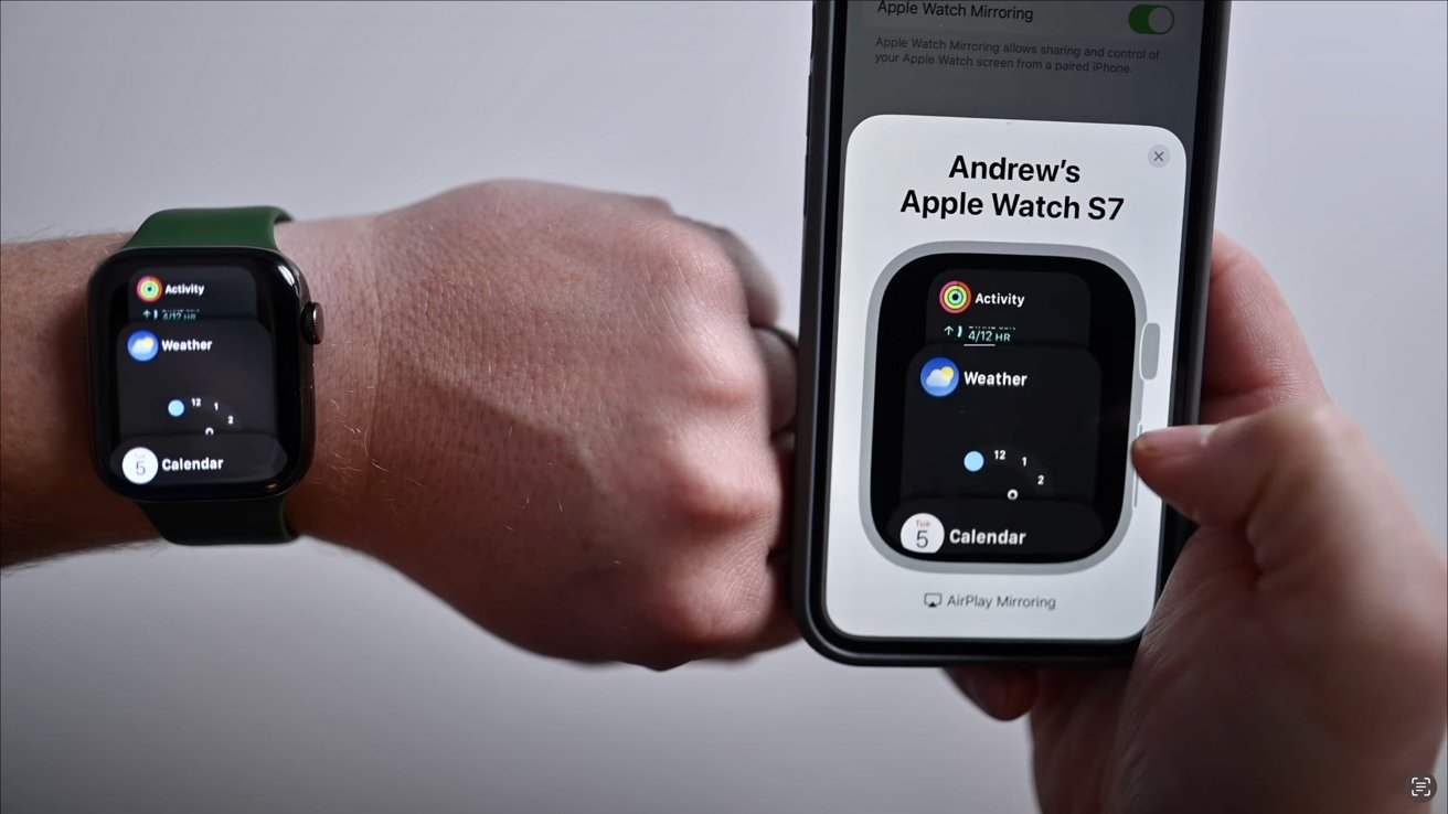 Mencerminkan Apple Watch kami ke iPhone kami