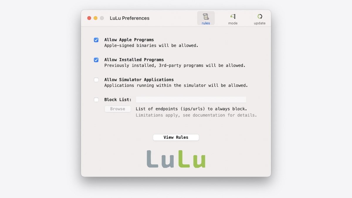 Lulu Firewall by Objective See