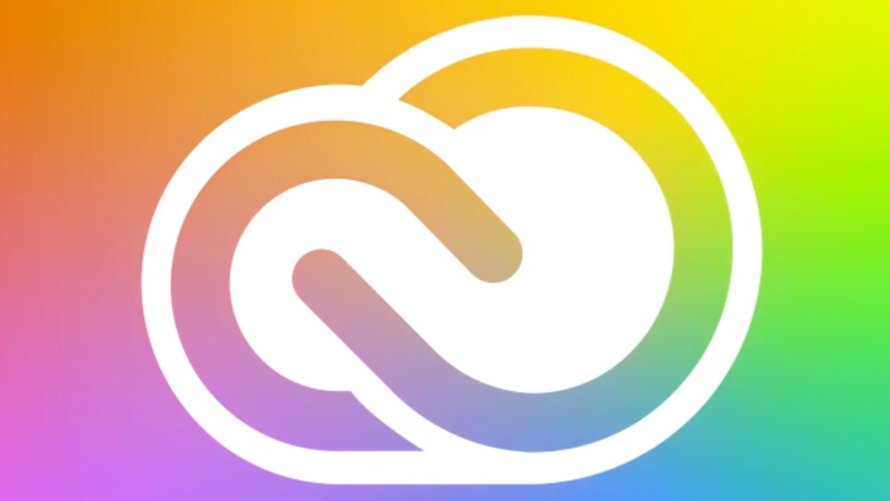 Adobe Creative Cloud logo on a gradient background