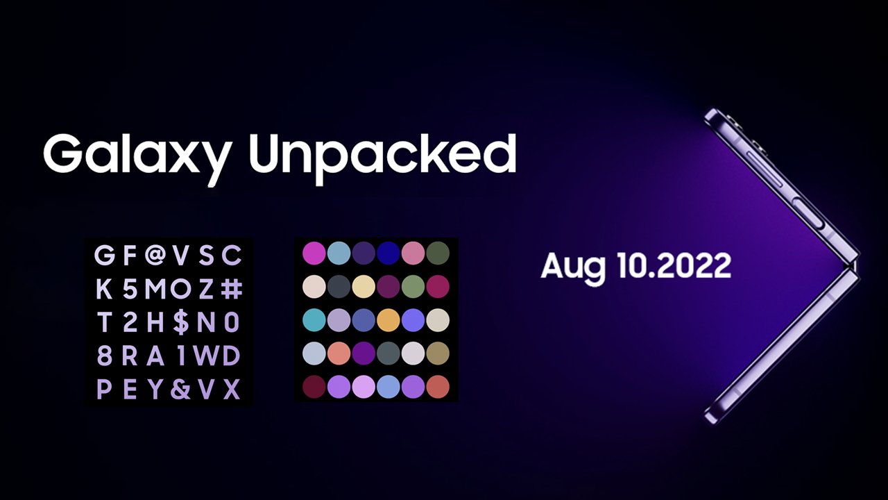 Samsung Unpacked Event invite with colors