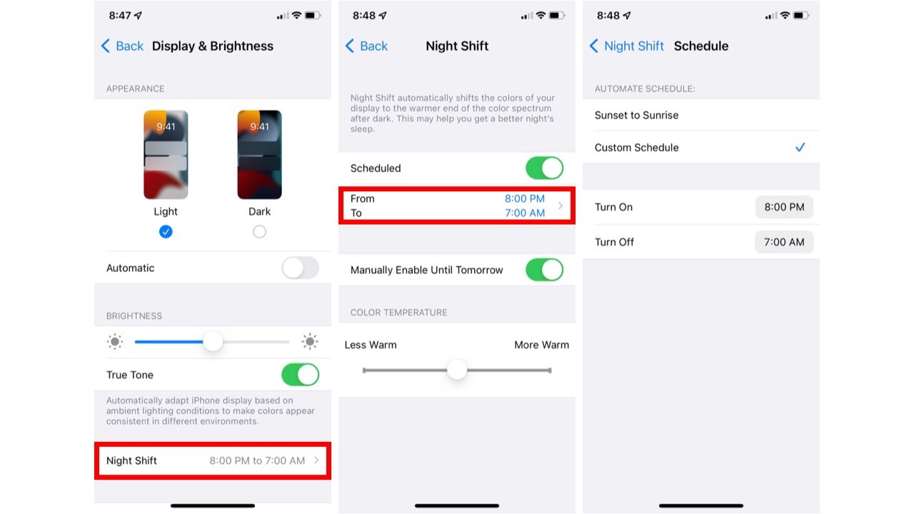 How To Enable Night Shift On iPhone & Set It To Match Your Schedule