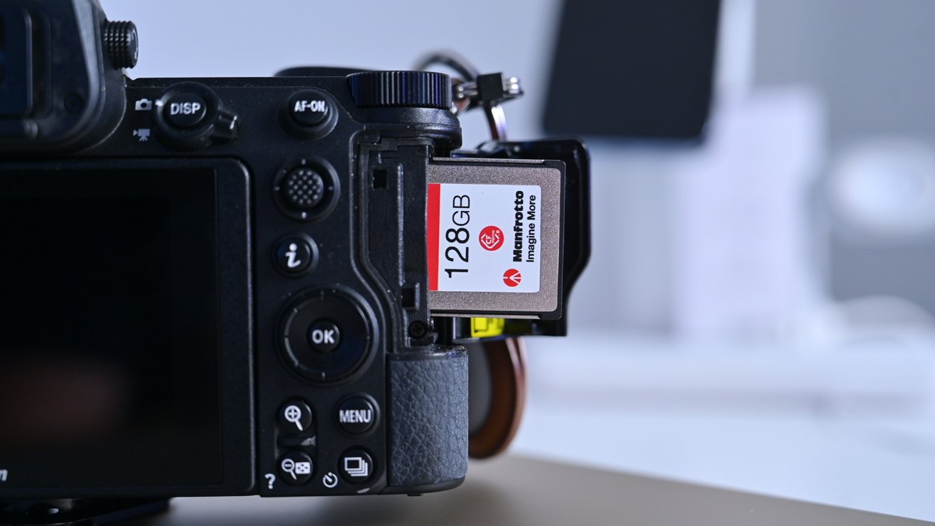 Manfrotto's CFexpress Type B card in Nikon Z7