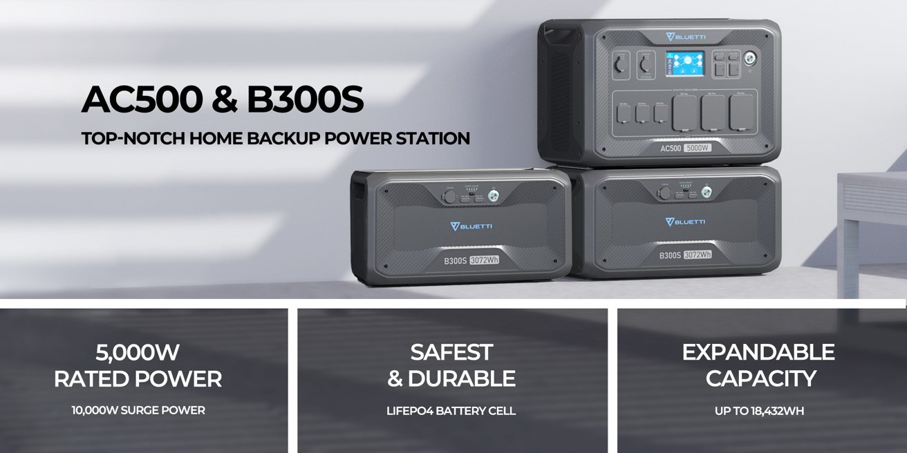 BLUETTI AC500 Expandable Power Station (Needs B300 or B300S To Work) - Off  Grid Stores