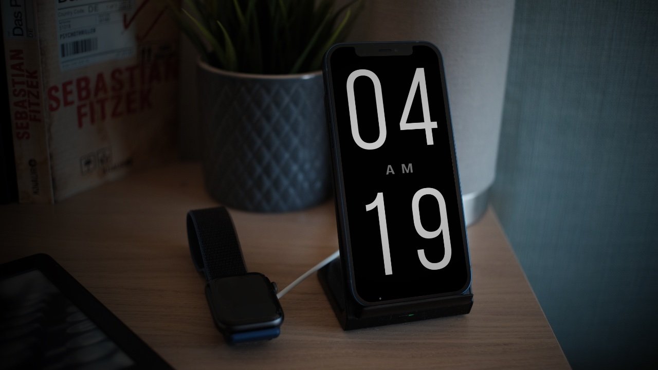iPhone apps like ClockPhone turns your phone into a nightstand, always-on clock.