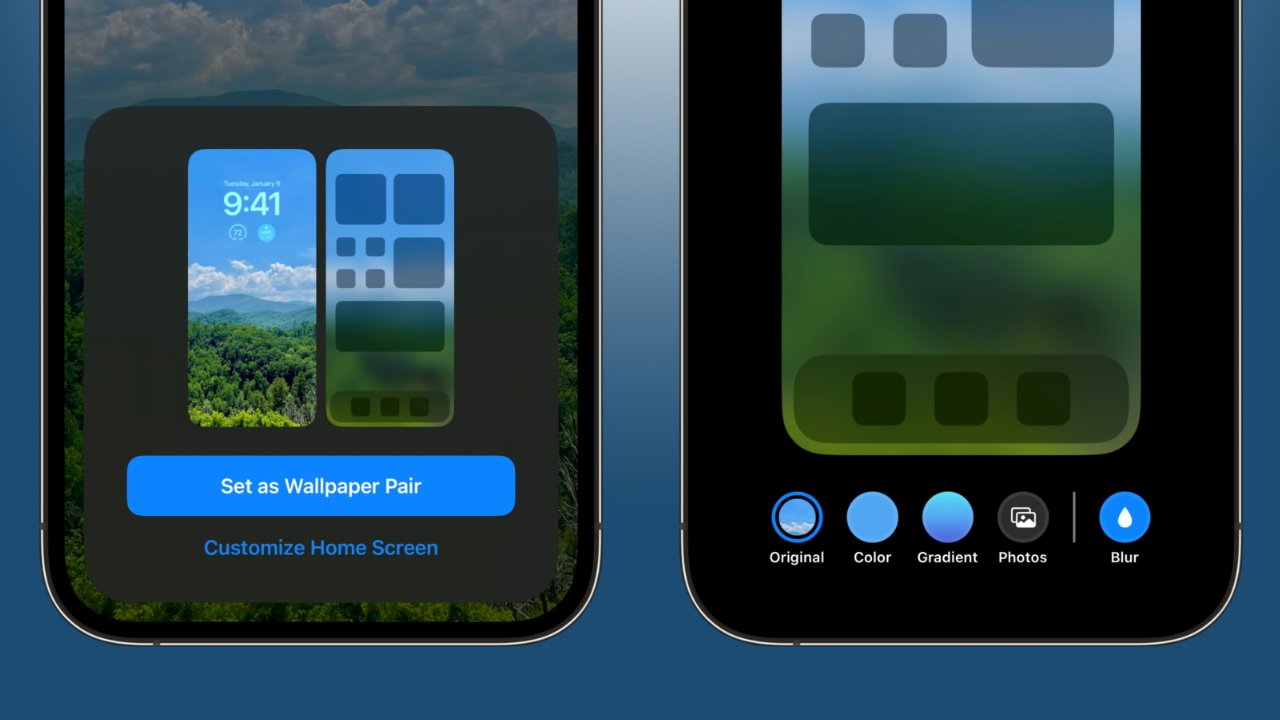 Customize the Home Screen Wallpaper after saving a custom Lock Screen