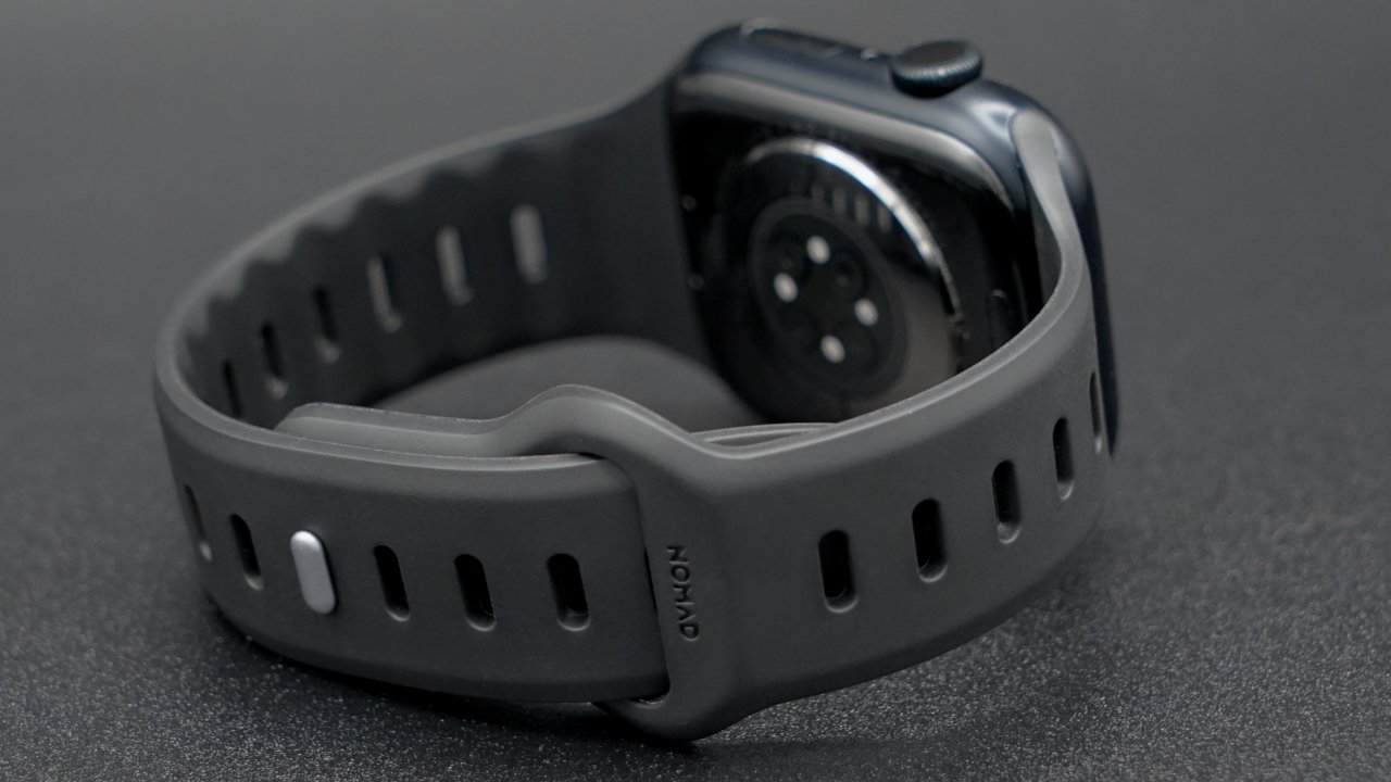 The Nomad Sport Slim Band improves upon the design of the Apple Sport Band