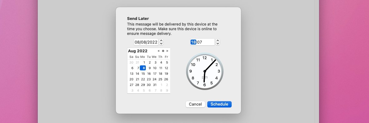 Using the Send Later date and time picker to schedule your email