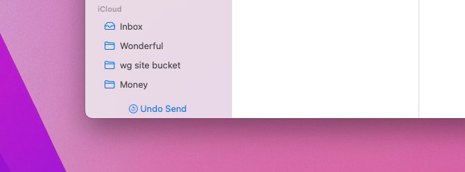 The sidebar must be open for you to see the Undo Send command