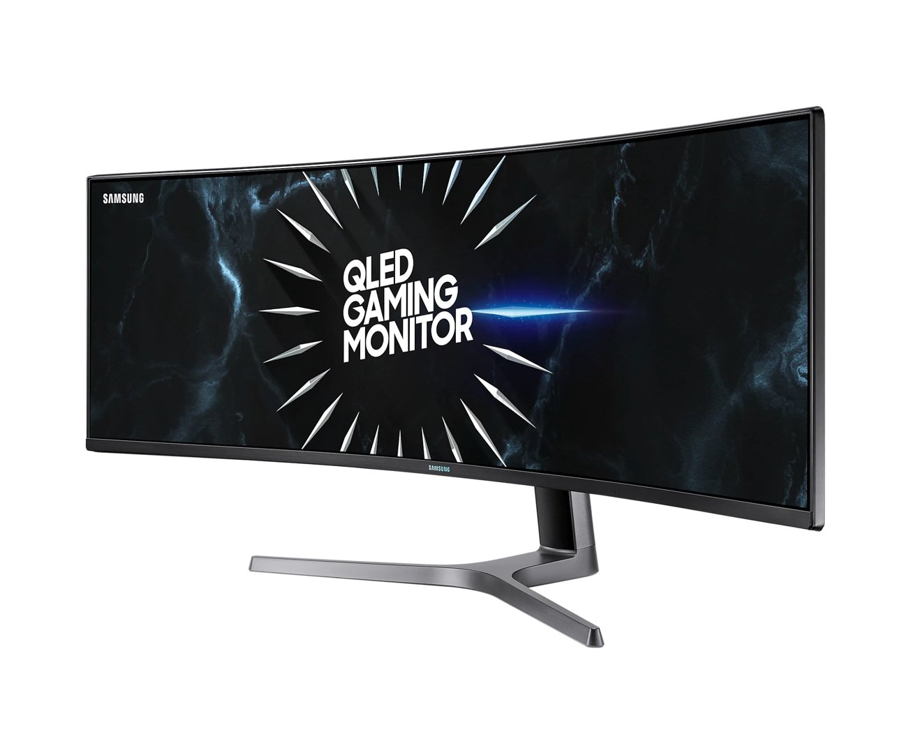 This Samsung monitor has a dual-QHD resolution, and is twice as wide as normal.