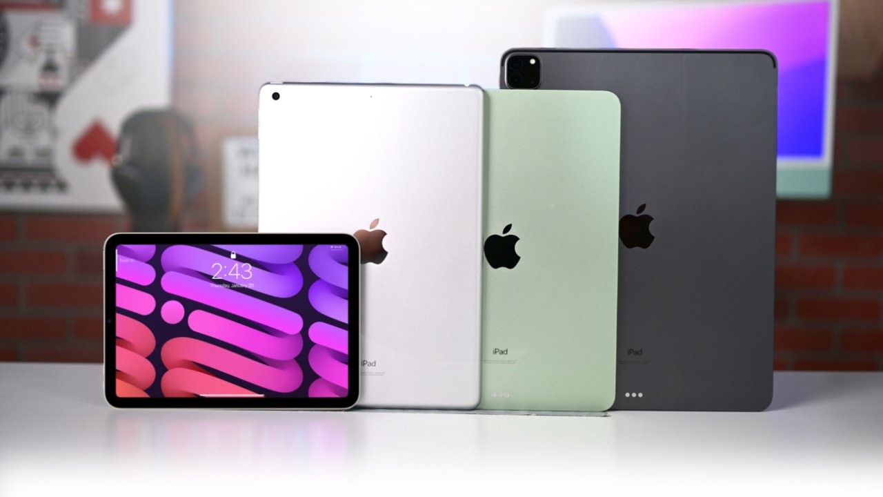 Apple's current line of iPads almost all use the modern flat-sided design
