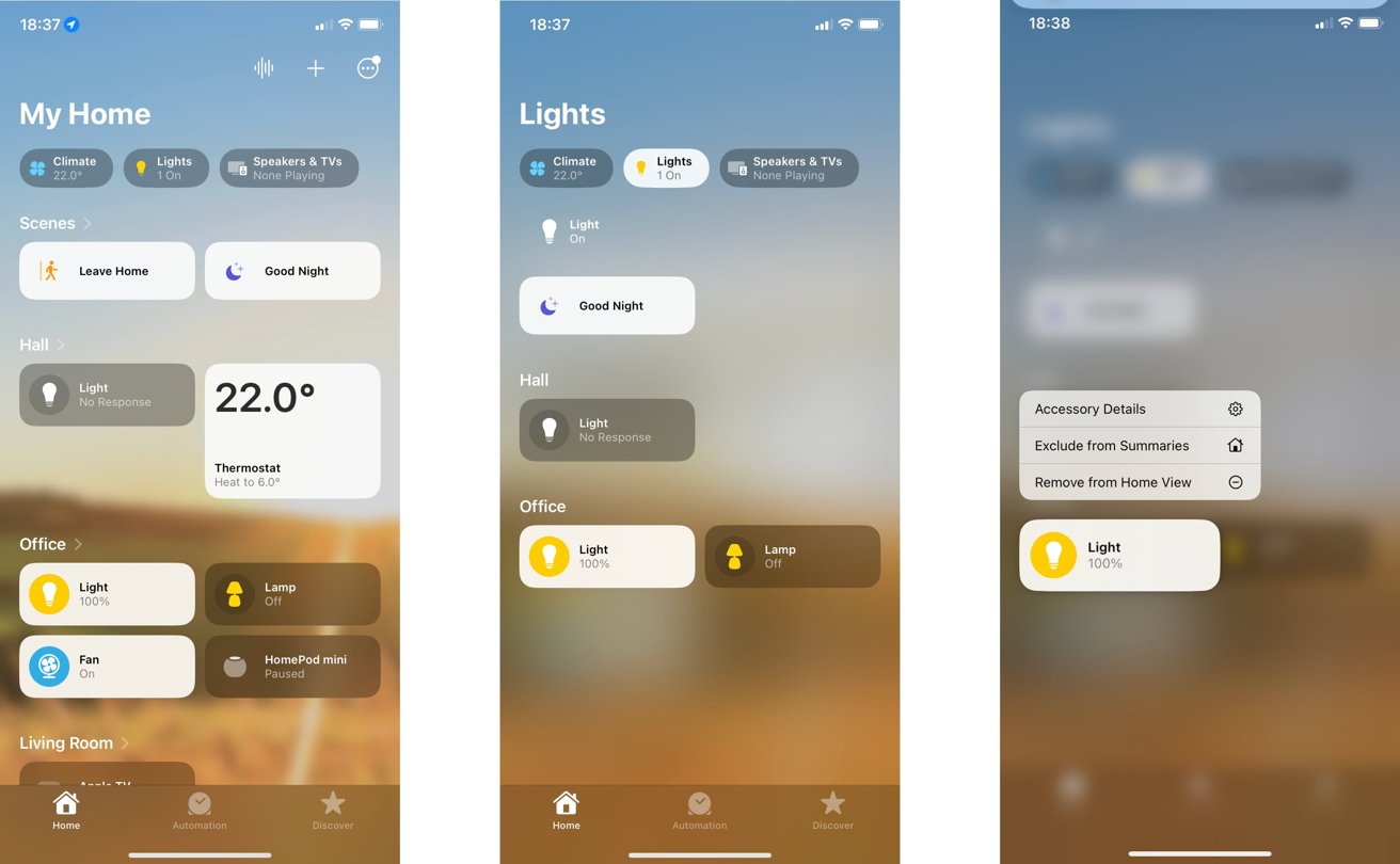 The Home app has gone through a facelift, making it easier to manage your HomeKit devices. 